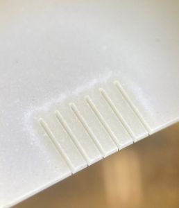 50um slot milling on 250um thickness Alumina oxide